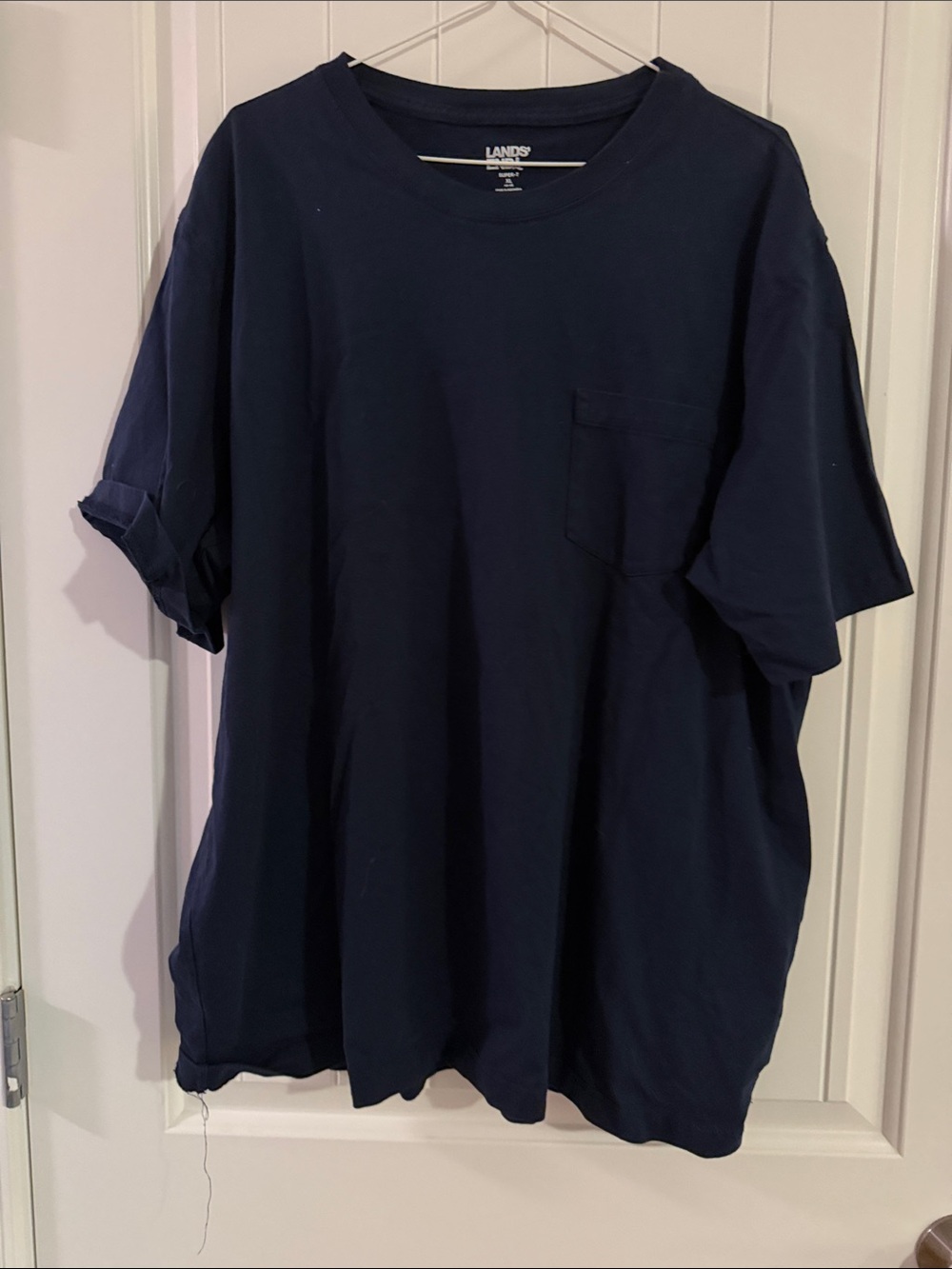 Lands' End Men's Dark Navy Short-Sleeve Pocket Tee